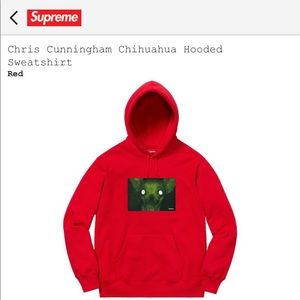 NWT Supreme Chris Cunningham Chihuahua Hoodie